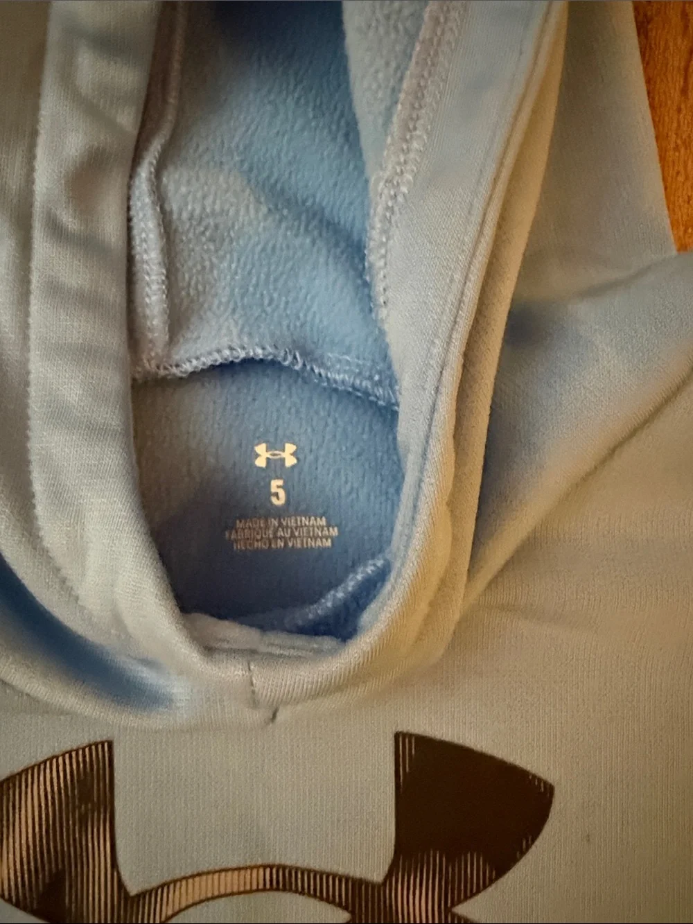 Under Armour Light Blue Youth Pullover Hoodie with Logo